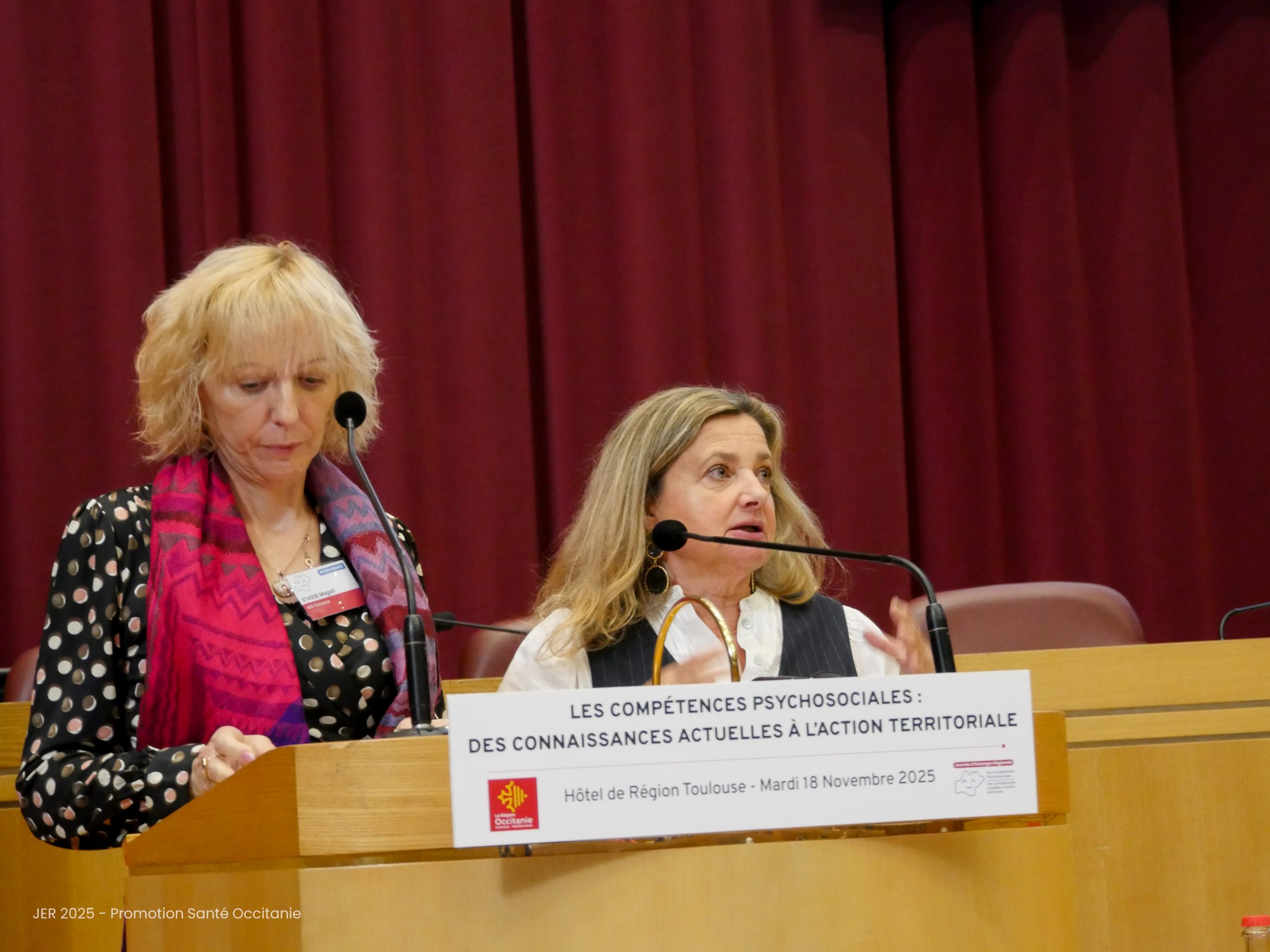 Magali Stasse, Référente régionale Santé des Jeunes, ARS Occitanie et Cécile Benoit-Vignole, Coordinatrice régionale et référente régionale Compétences PsychoSociales, Promotion Santé Occitanie